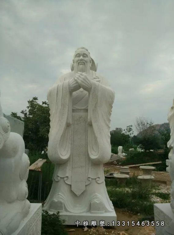 老子石雕，校园名人雕塑