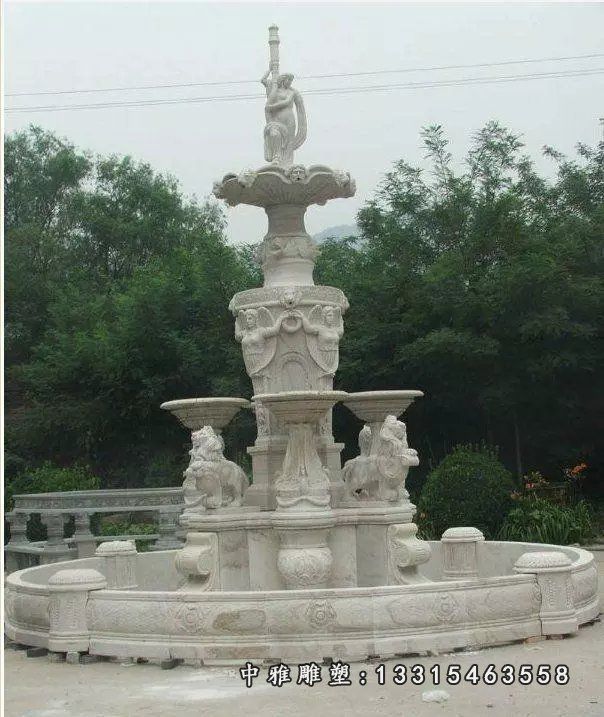 石雕喷泉，西方人物喷泉雕塑，大型喷泉雕塑