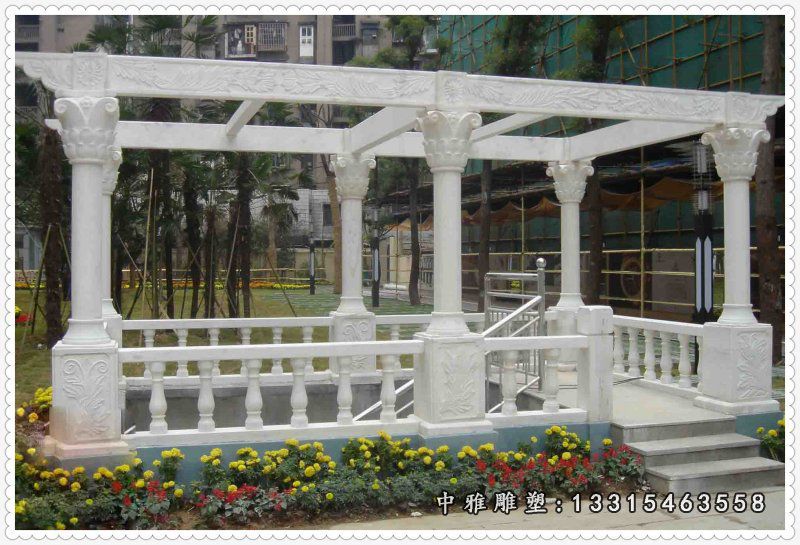 石雕走廊，公园景观雕塑 (1)