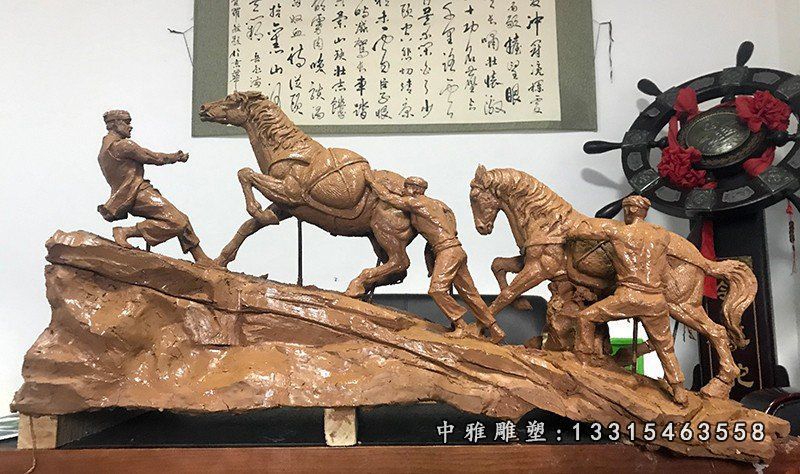 铸铜茶马古道雕塑