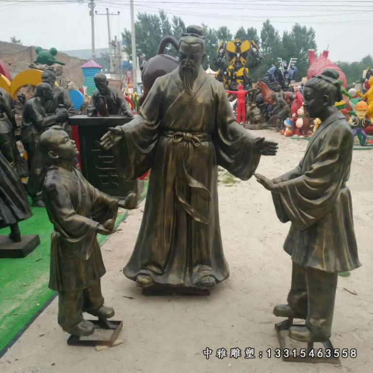 古代典故孔融让梨人物铜雕