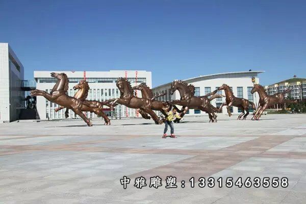 铜奔马，奔马铜雕奔马雕塑 (1)