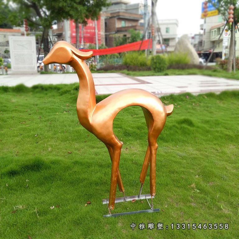 公园铸铜抽象小鹿