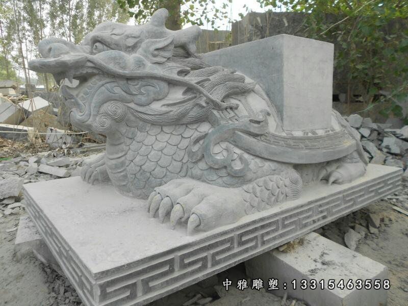 石雕龙龟，驮碑龙龟雕塑 (2)
