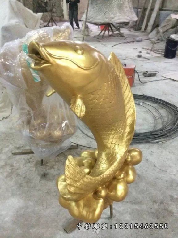 铜雕小型动物鱼摆件
