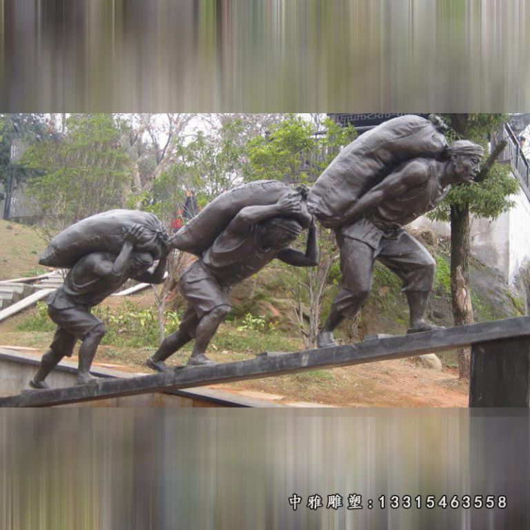 铜雕商业街民俗人物摆件
