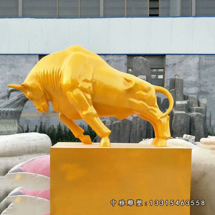广场铜雕动物牛摆件