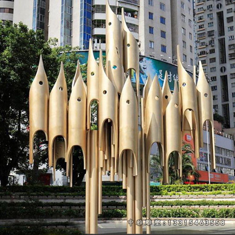 不锈钢铅笔头 公园景观雕塑