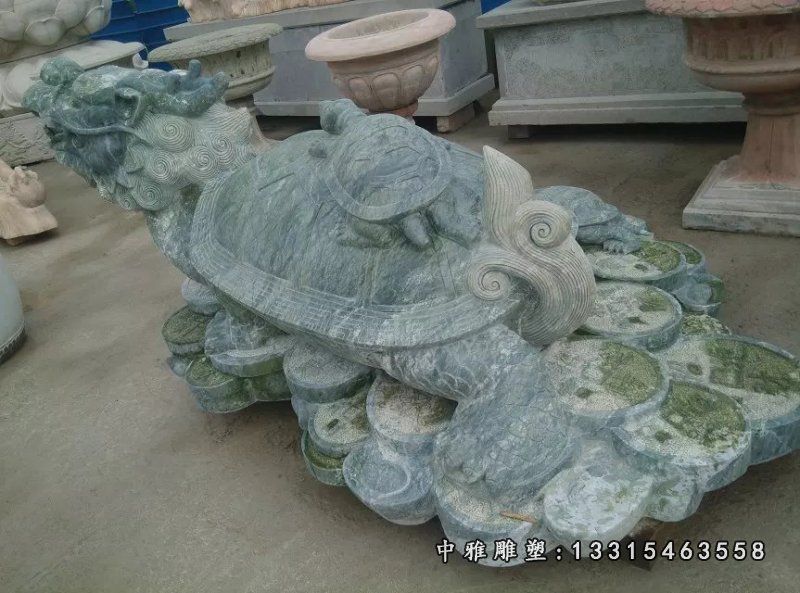 龙龟石雕，仿古龙龟雕塑 (1)