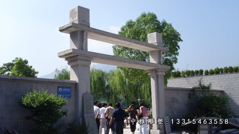石雕牌坊雕塑，石头牌坊