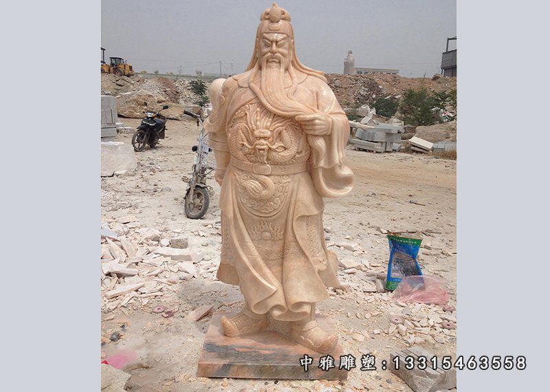 古代人物石雕关公