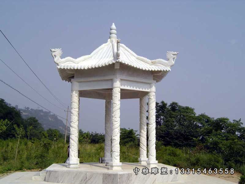 大理石寺园林六角凉亭