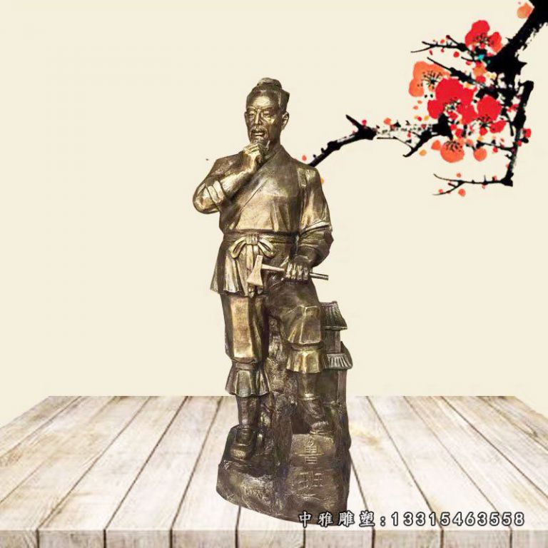 木匠祖师古代名人鲁班铜雕