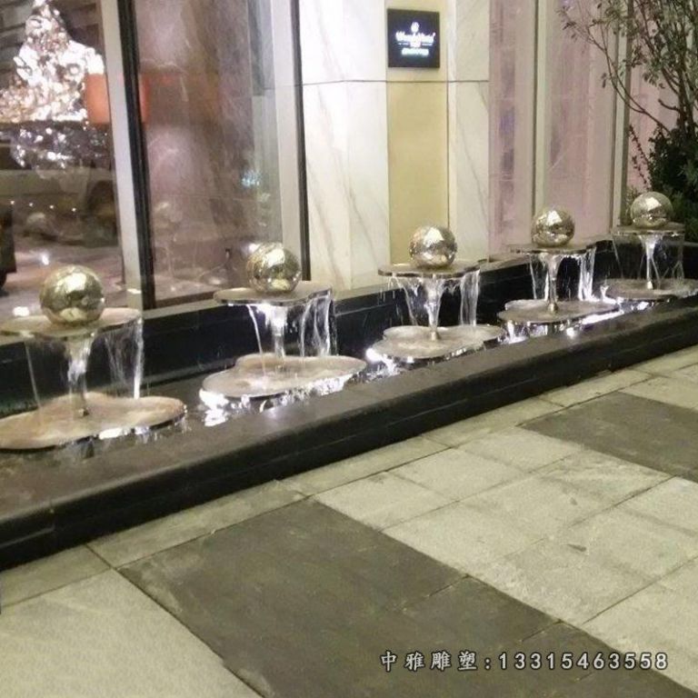 景观不锈钢广场喷泉雕塑