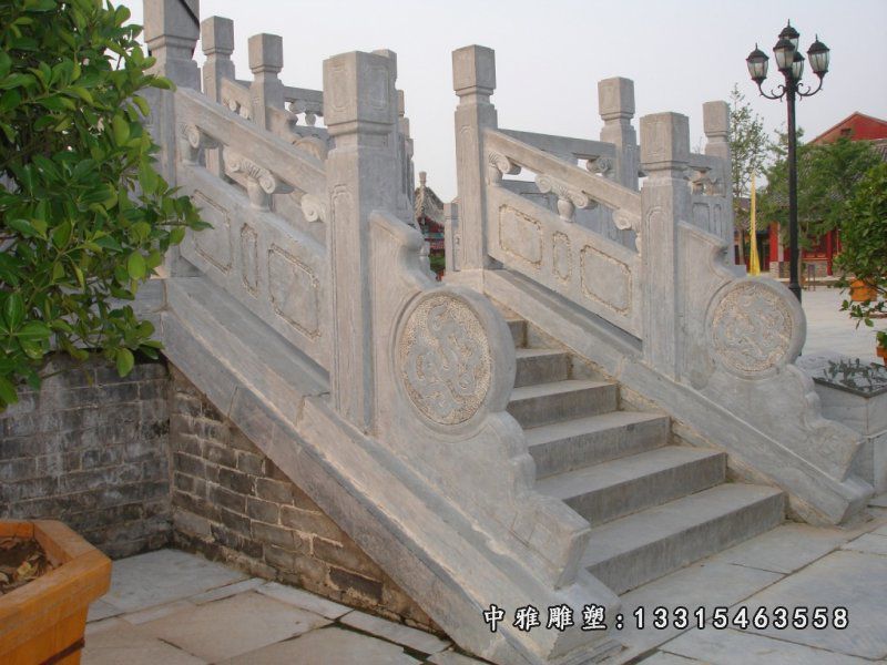 石雕栏杆，公园景观雕塑 (4)