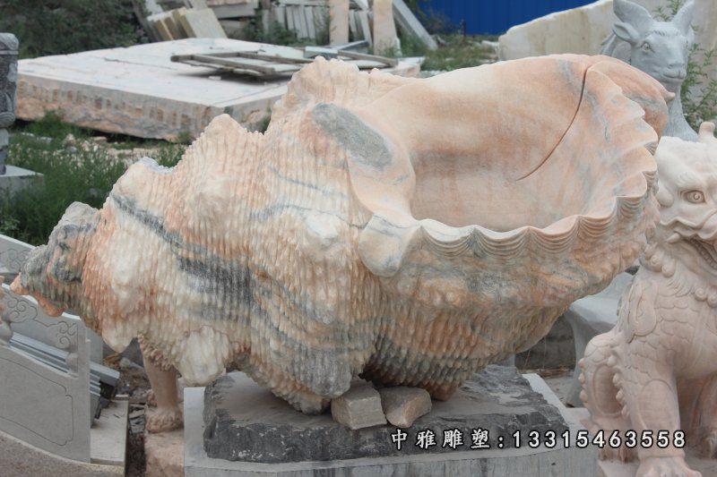 公园景观海螺石雕摆件