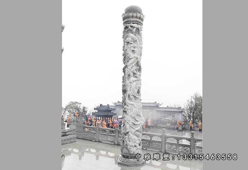 大型石雕龙柱雕塑