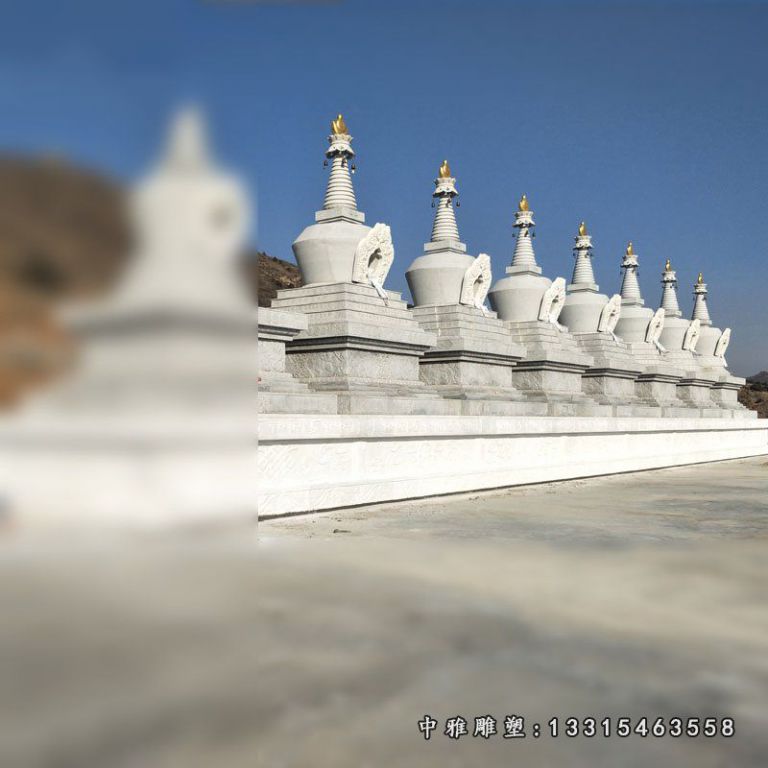 藏佛塔，石雕白塔 (2)