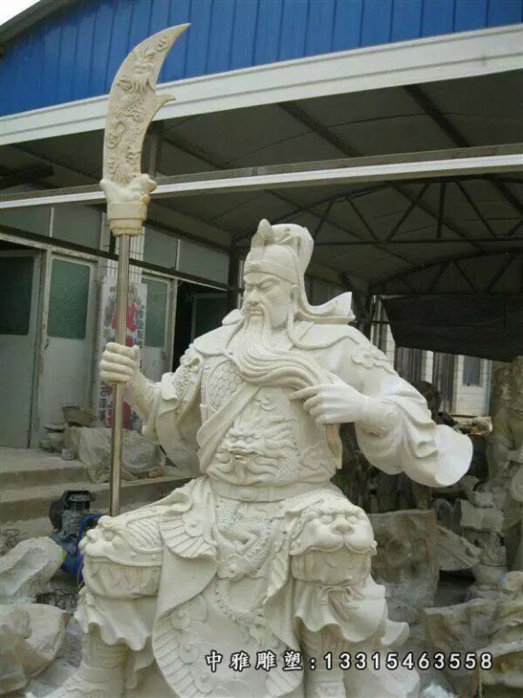 关公石雕，武圣石雕