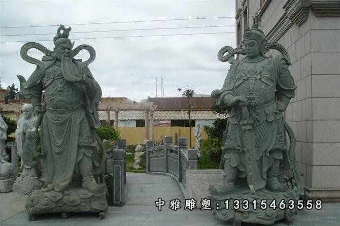 关公石雕，韦陀菩萨石雕