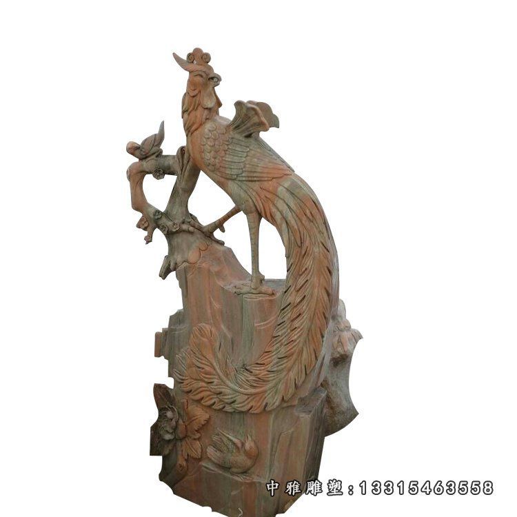 石雕吉祥动物孔雀