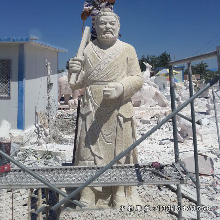 鲁班石雕，大理石古代人物 (2)