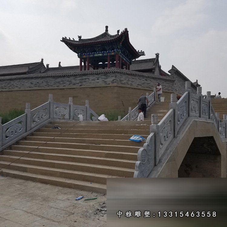 青石栏板，石桥栏板雕塑 (2)