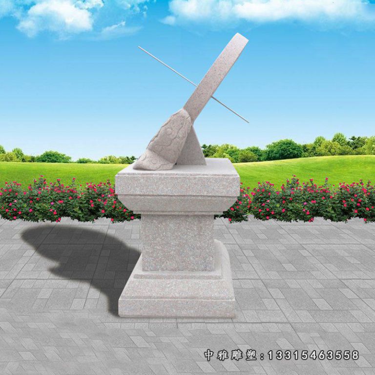 大理石珍惜日晷 石雕校园景观雕塑