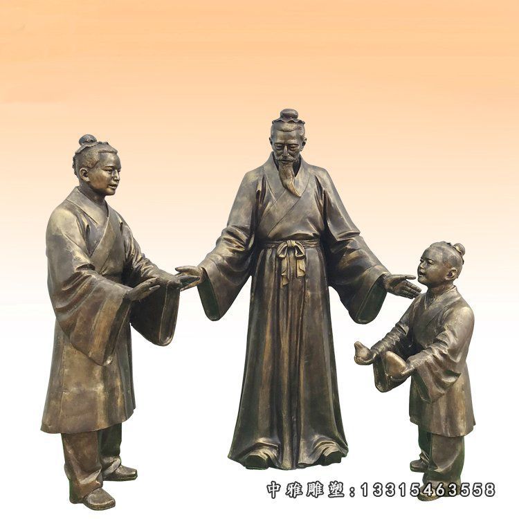 典故孔融让梨铜雕