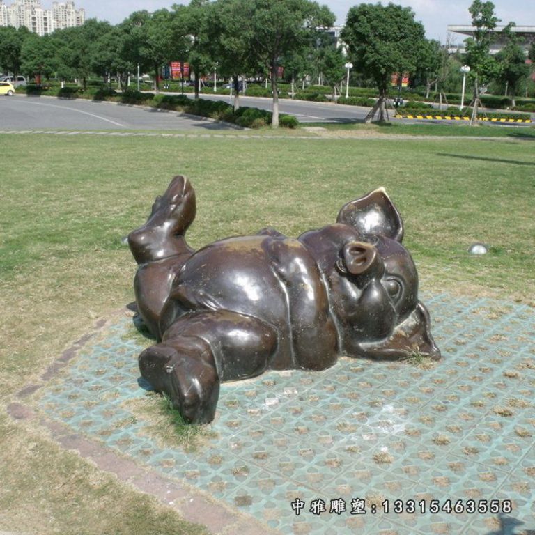 动物家猪铜雕摆件