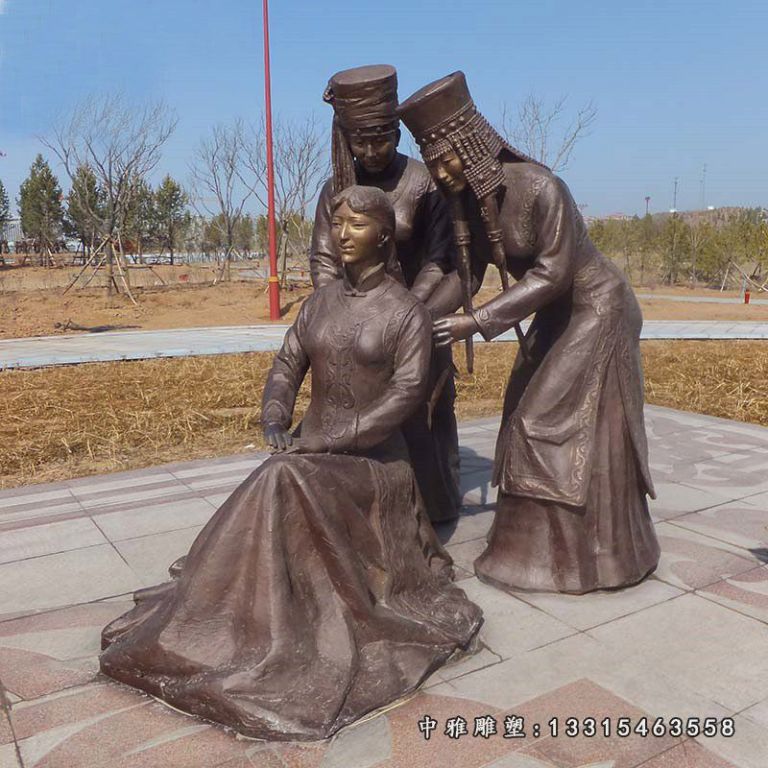 玻璃钢少数民族人物雕像蒙古骑马彝族傣族跳舞团结雕塑城市景观33080