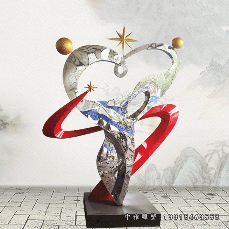 不锈钢雕广场景观标识雕塑