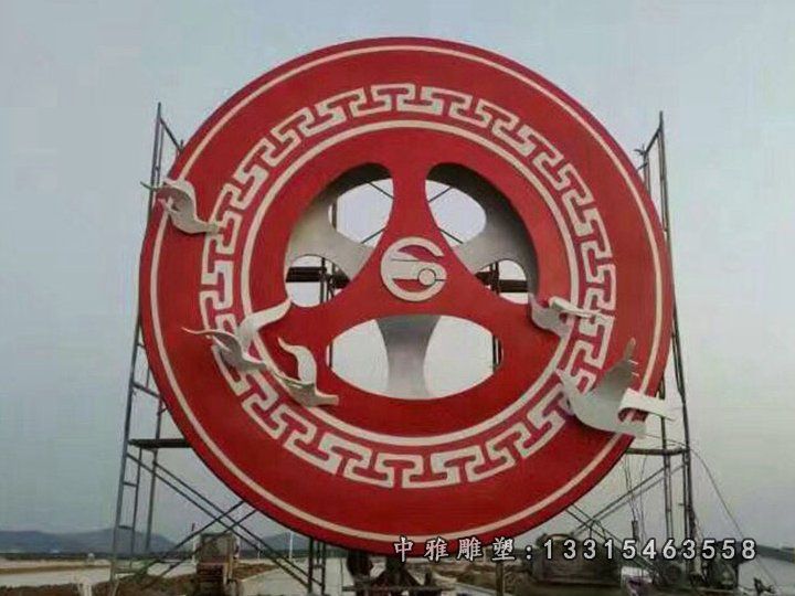 不锈钢齿轮 公园景观雕塑