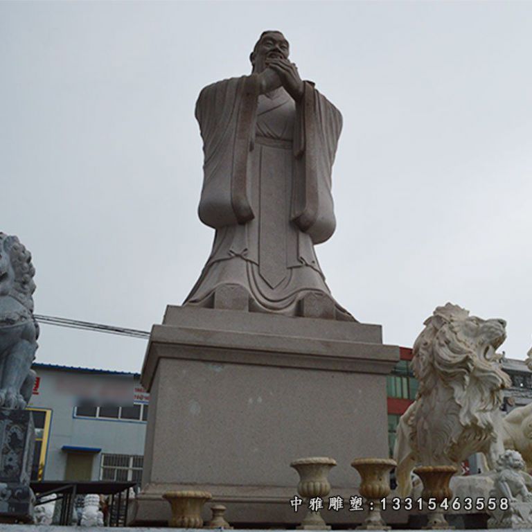 青石礼仪孔子 石雕广场人物雕塑