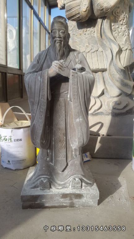 青石仿古孔子行礼教