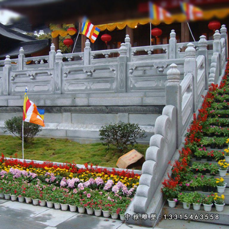 青石栏板，寺庙石栏板 (3)