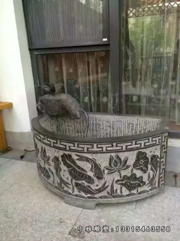 大理石办公楼景观鱼缸