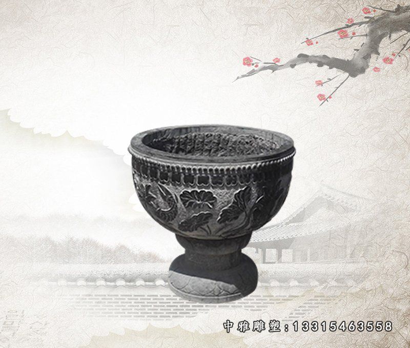 仿古花盆石雕