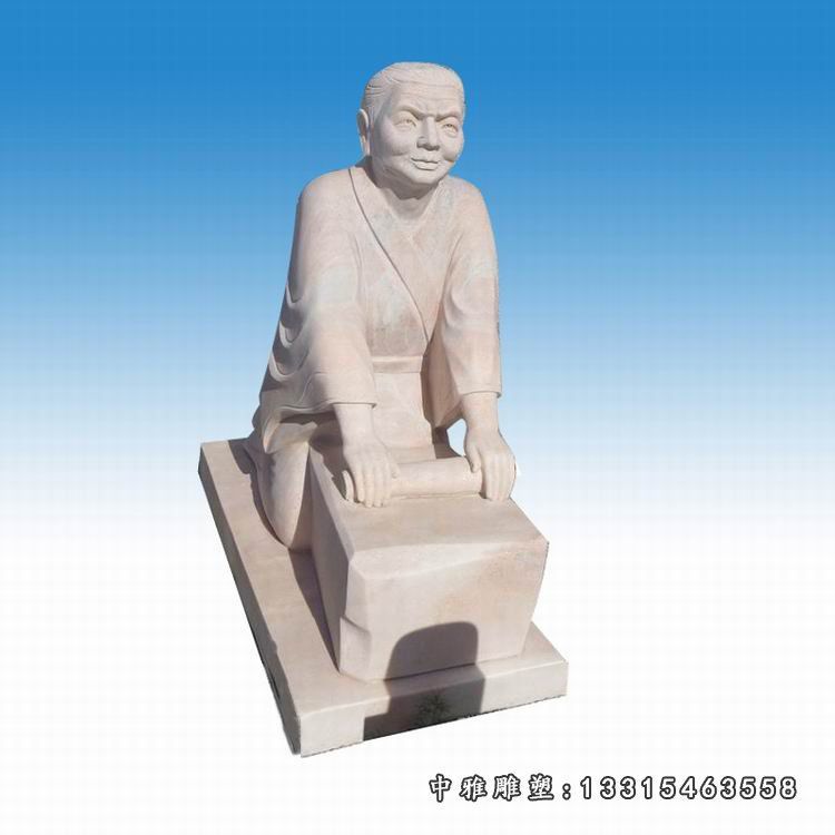 石雕名医华佗 大理石名人雕塑 (6)