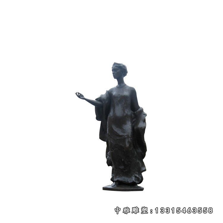 青石西方美女 石雕广场人物雕塑 (1)