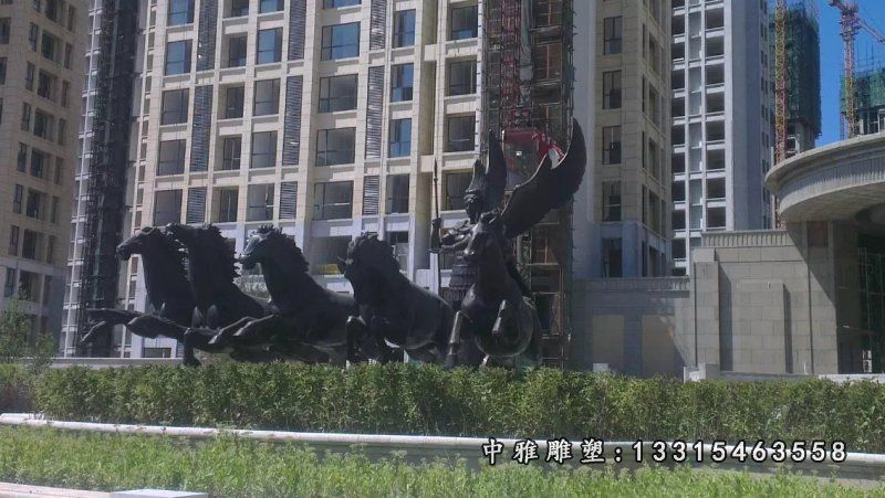 阿波罗铜雕，战车铜雕，广场景观铜雕