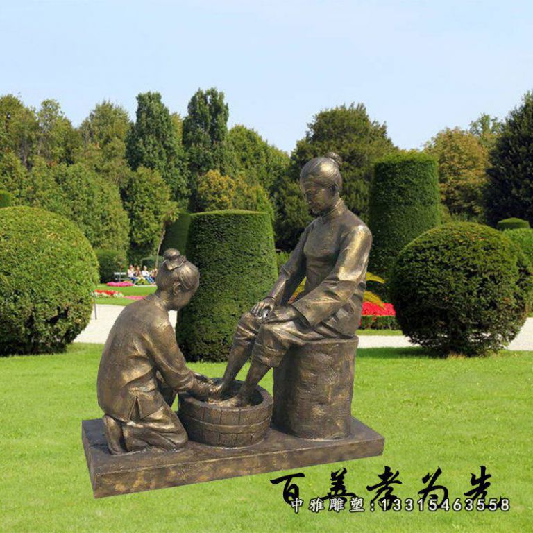 百善孝为先人物铜雕，校园古代人物铜雕 (2)