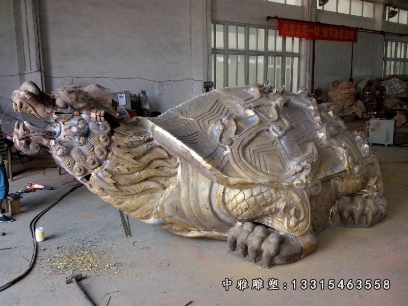 龙龟铜雕，古代神兽铜雕