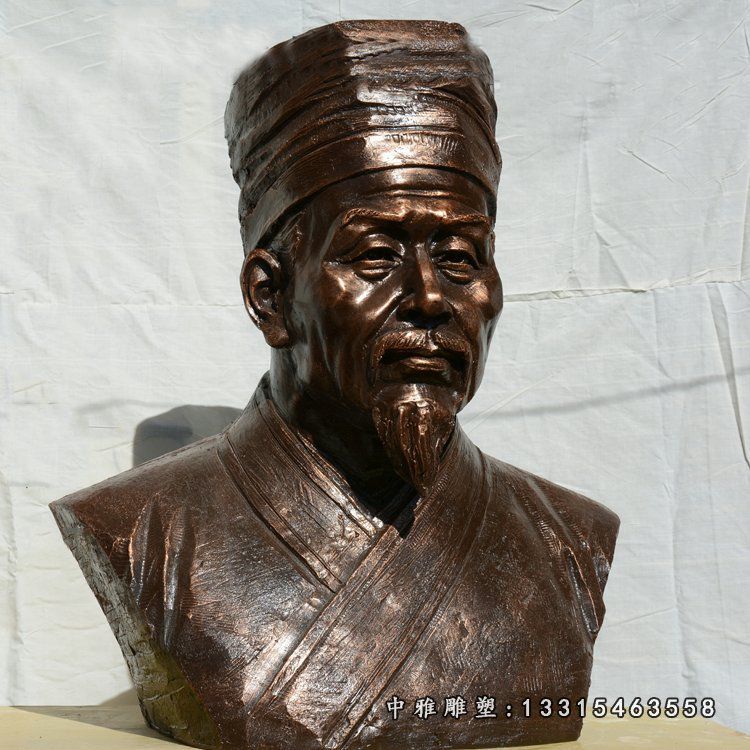 古代名医李时珍胸像铜雕，古代人物铜雕