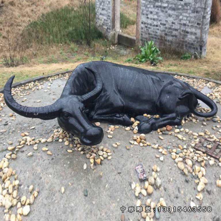 厂家定制玻璃钢动物雕塑定制大型仿铜动物雕塑开荒牛华尔街牛户外25486