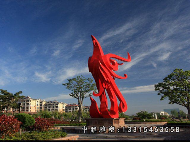 不锈钢公园大型凤凰雕塑