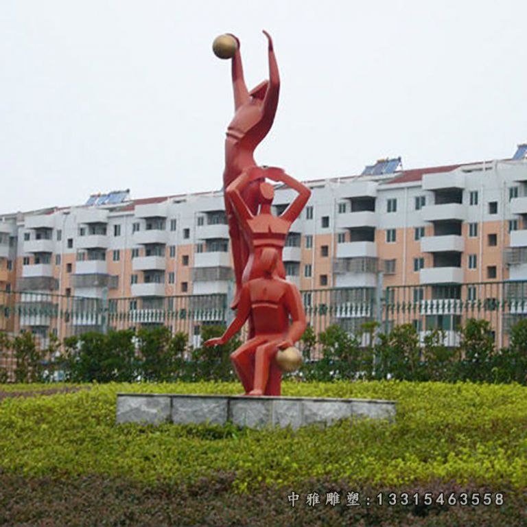 不锈钢打篮球雕塑，公园运动不锈钢雕塑_看图王