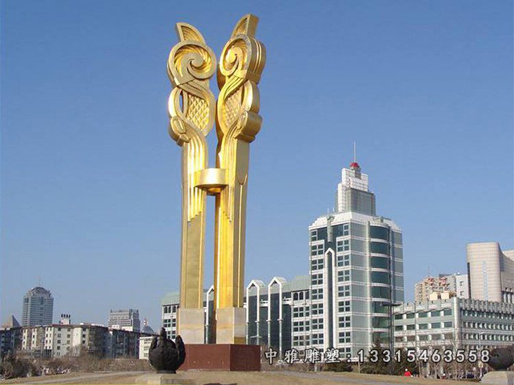 不锈钢金葫芦 广场景观雕塑