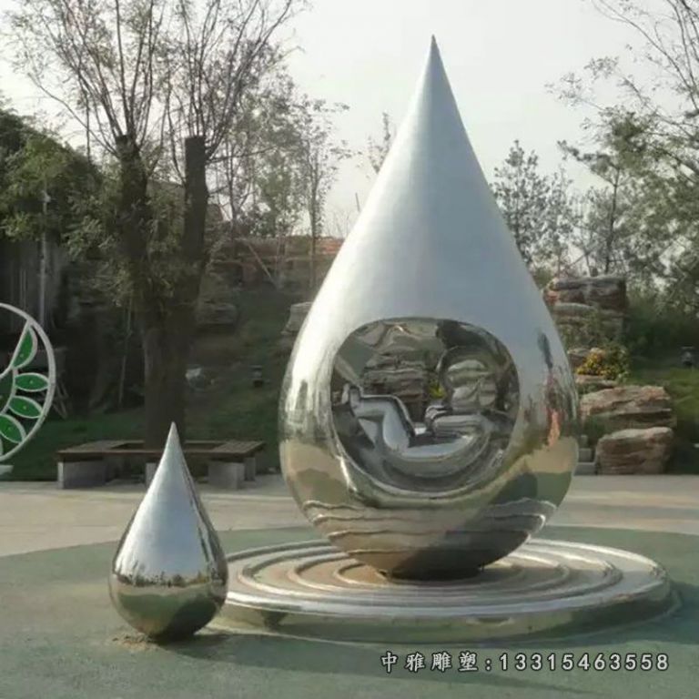 水滴景观不锈钢雕塑