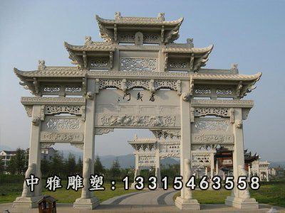 石雕景观牌坊雕塑